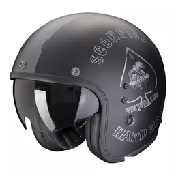 SCORPION Belfast EVO Spade open face helmet Matt Black / Silver