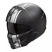 SCORPION EXO-Combat II Lord convertible helmet Matt Black / Silver