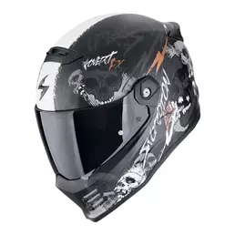 SCORPION Covert FX Skullz full face helmet Matt Black / Grey / Gold