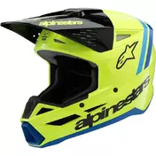 ALPINESTARS SM3 Radium off-road helmet Yellow Fluor / Black / Blue Glossy