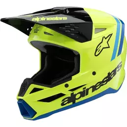 ALPINESTARS SM3 Radium off-road helmet Yellow Fluor / Black / Blue Glossy