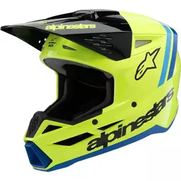 ALPINESTARS SM3 Radium off-road helmet Yellow Fluor / Black / Blue Glossy