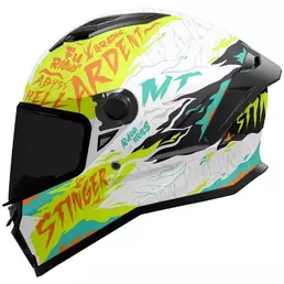MT Helmets Stinger 2 Ardent full face helmet White / Yellow / Black