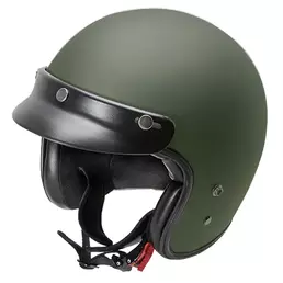 GARI G02X Fiberglass open face helmet Matt Military Green