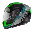 MT Helmets Atom SV Adventure modular helmet Gloss Fluo Green