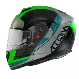 MT Helmets Atom SV Adventure modular helmet Gloss Fluo Green