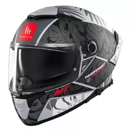 MT Helmets Thunder 4 SV Rainforest full face helmet Matt Silver / Dark Grey