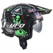 UFO Sheratan open face helmet graphic