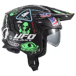 UFO Sheratan open face helmet graphic