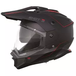 SHOT Trek Max Vision Rally full face helmet Black / Red Matt