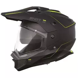 SHOT Trek Max Vision Rally full face helmet Black / Neon Yellow Matt