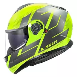LS2 FF908 Strobe II Code modular helmet Hi-Vis Yellow / Grey