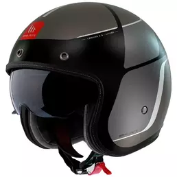 MT Helmets Le Mans 2 SV Luther open face helmet Серо-черный