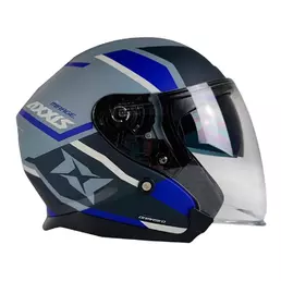 AXXIS OF504SV Mirage SV Damasko D7 open face helmet Синий
