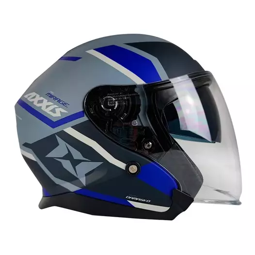 AXXIS OF504SV Mirage SV Damasko D7 open face helmet Синий