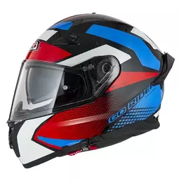 NZI Go Rider Stream Duo full face helmet Quadri Black / Red / Blue