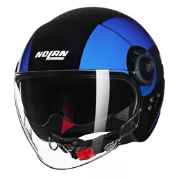 NOLAN N21 Visor 06 Bicromo open face helmet Gloss Black / Deep Blue / Blue