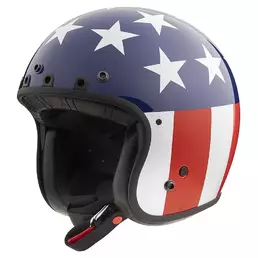 Simpson Chopper EZ ECE22.06 open face helmet white / red / blue
