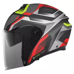 AGV Irides Zurigo E2206 open face helmet Black / Red / Yellow Fluo