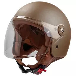 GARI G11 open face helmet Matt Coffee