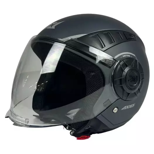 AXXIS OF513B Metro S open face helmet Matt Titanium (размер: 2xs)