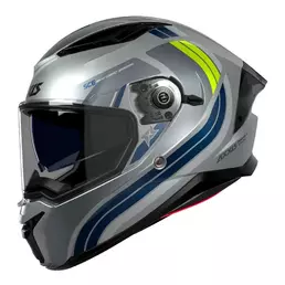 AXXIS Panther SV Tribute full face helmet Grey / Matt Blue