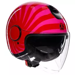 AGV Eteres Tropea E2206 open face helmet Красный/Розовый