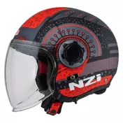 NZI Ringway 2 Duo Antera open face helmet Antracite / Red Matt