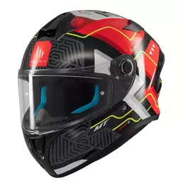 MT Helmets Targo S Brik full face helmet Bright Black / Red