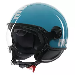 MOMO DESIGN FGTR Classic E2206 open face helmet Lake Blue / White