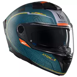 MT Helmets Atom 2 SV Destiny modular helmet Matt Petrol