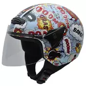 NZI Helix II Junior Open Face Helmet Glossy Boom
