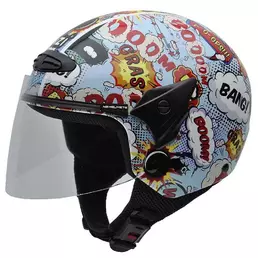 NZI Helix II Junior Open Face Helmet Glossy Boom