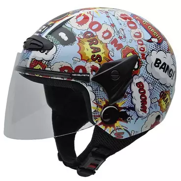 NZI Helix II Junior Open Face Helmet Glossy Boom