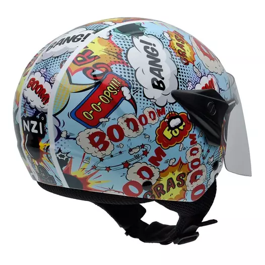 NZI Helix II Junior Open Face Helmet Glossy Boom