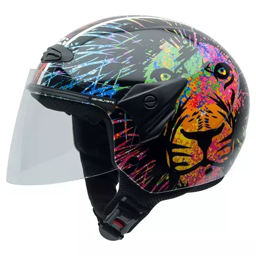NZI Helix II Junior Open Face Helmet Glossy Lion