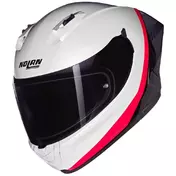 NOLAN N60-6 Sport Verniciatura Speciale full face helmet Pearl White / Black / Orange