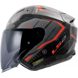 LS2 OF603 Infinity II Carbon Urus open face helmet Красный (размер: xs)