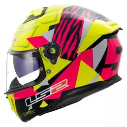 LS2 FF808 Stream II Tiger full face helmet Hi-Vis Yellow / Pink