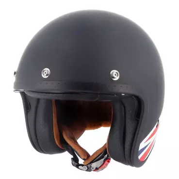 HELSTONS Union Jack open face helmet Black / Flag