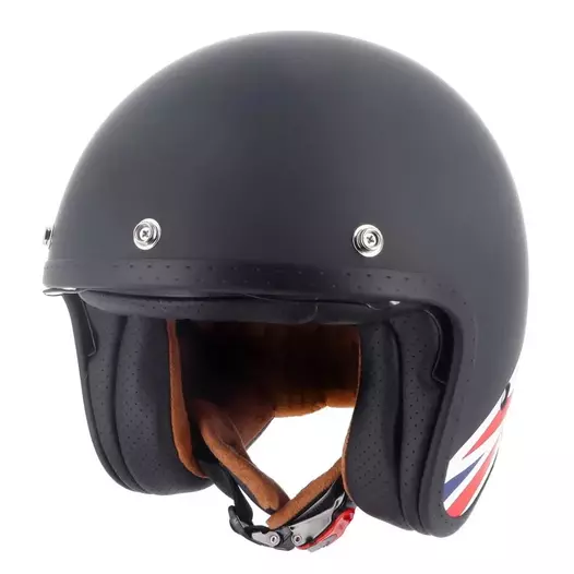 HELSTONS Union Jack open face helmet Black / Flag