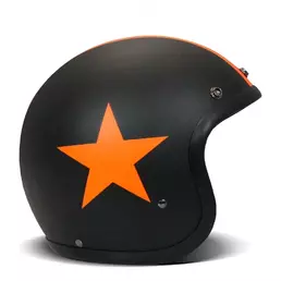 DMD Retro open face helmet Star orange