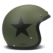 DMD Retro open face helmet Star Green