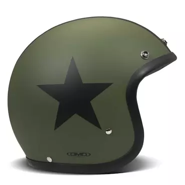 DMD Retro open face helmet Star Green