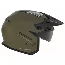 HEBO HTR-P01 V6 Mono Duo open face helmet Зеленый