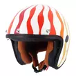 HELSTONS Flower open face helmet White / Orange / Red (размер: s)