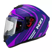 NZI Trendy 2 Connected full face helmet Blue / Matt Pink