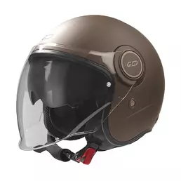 GARI G21 Sunvisor open face helmet Matt Coffee
