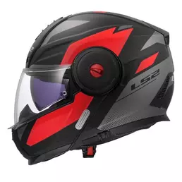 LS2 FF902 Scope II Duria modular helmet Красно-черный
