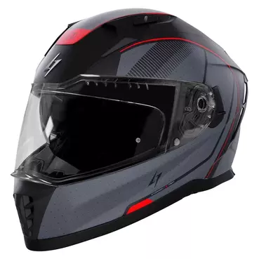 STORMER Blaster Tron full face helmet Red / Metal Matt